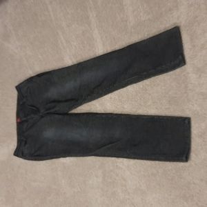 Sasson black railroad corduroy skinny leg shuffle pants
